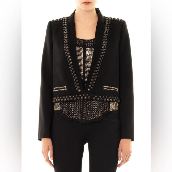 Isabel Marant Black Studded Embellished Wool Blazer Jacket - NEW! - Picture 3 of 17